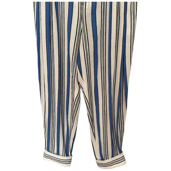 PHILOSOPHY DI LORENZO SERAFINI Crepe Trousers Striped IT42 US 6 - Picture 5 of 15
